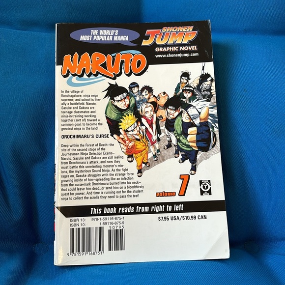 Naruto Comic Volume 7 Shonen Jump Rated T For Teens By Masashi Kishimato - Picture 2 of 8